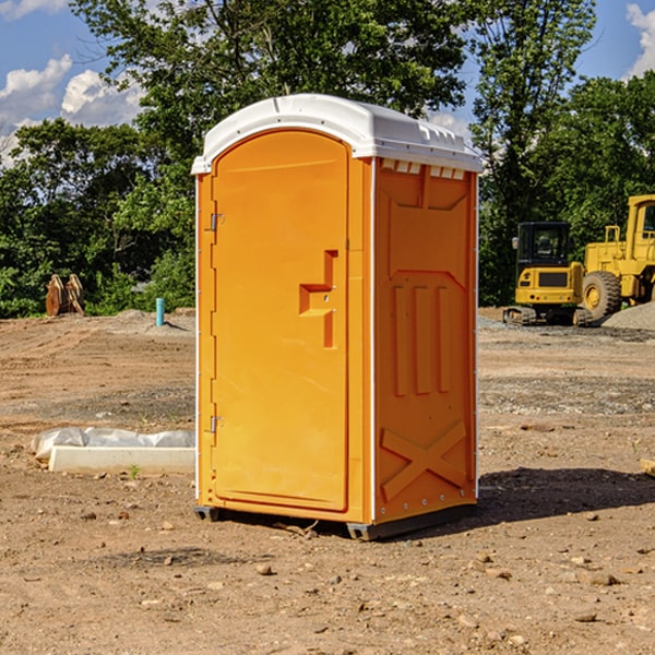 how often are the portable restrooms cleaned and serviced during a rental period in North Smithfield RI